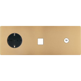 Switch plate 'M' brass sand...