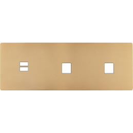 Switch plate 'M' brass sand...