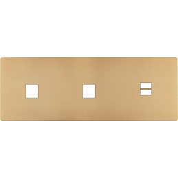 Switch plate 'M' brass sand...