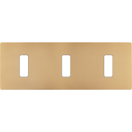 Switch plate 'M' brass sand...