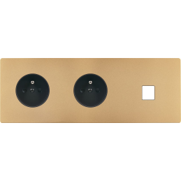 Façade 'M' laiton sable...