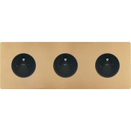 Switch plate 'M' brass sand...
