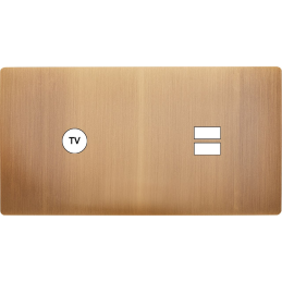 Switch plate 'M' brass Old...