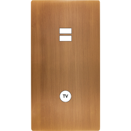 Switch plate 'M' brass Old...