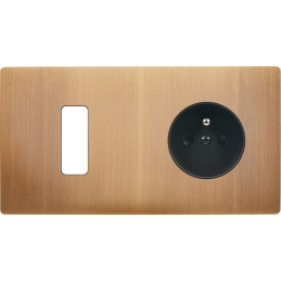 Switch plate 'M' brass Old...