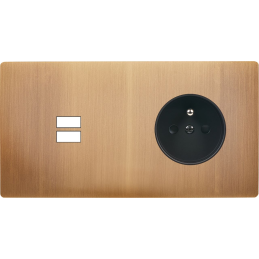 Switch plate 'M' brass Old...