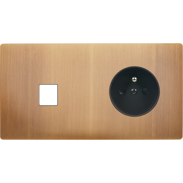 Switch plate 'M' brass Old...