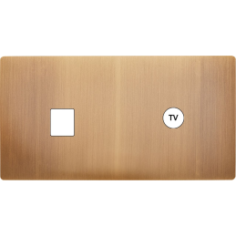 Switch plate 'M' brass Old...