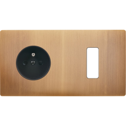 Switch plate 'M' brass Old...