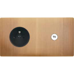 Switch plate 'M' brass Old...