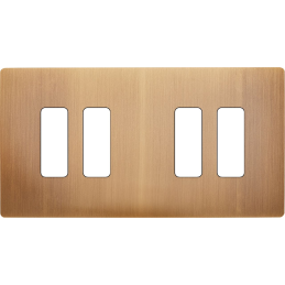 Switch plate 'M' brass Old...