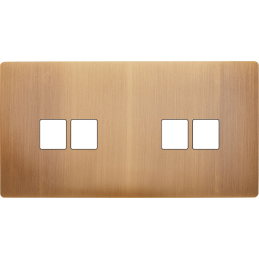 Switch plate 'M' brass Old...