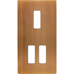 Switch plate 'M' brass Old...