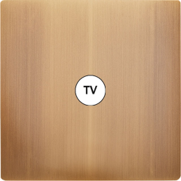 Switch plate 'M' brass Old...