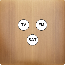 Façade 'M' Laiton Vieux...