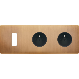 Switch plate 'M' brass Old...