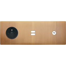 Switch plate 'M' brass...