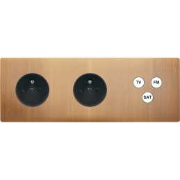 Switch plate 'M' brass...