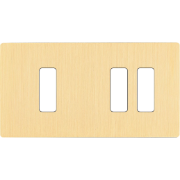 Switch plate 'M' brushed...