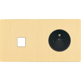 Switch plate 'M' brushed...