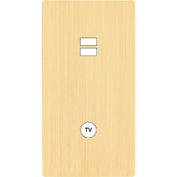 Switch plate 'M' brushed...