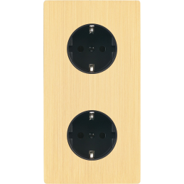 Façade 'M' laiton brossé...