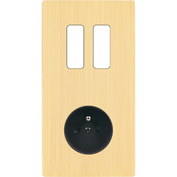 Switch plate 'M' brushed...