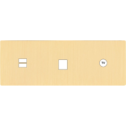 Switch plate 'M' brushed...