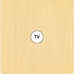 Switch plate 'M' brushed...