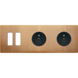 Switch plate 'M' brass V...