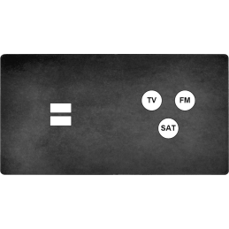 Placa de interrutor 'M' aço...