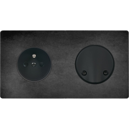 Placa de interrutor 'M' aço...