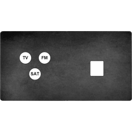 Placa de interrutor 'M' aço...