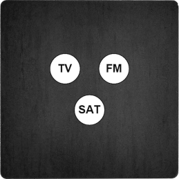 Placa de interrutor 'M' aço...