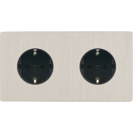 Switch plate 'M' brushed...