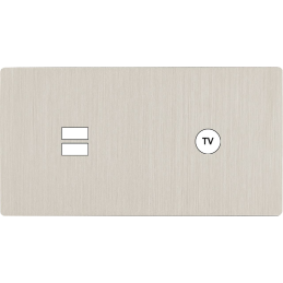 Switch plate 'M' brushed...