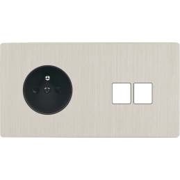 Switch plate 'M' brushed...