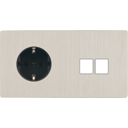 Switch plate 'M' brushed...