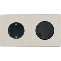 Switch plate 'M' brushed...