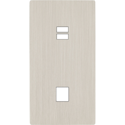 Switch plate 'M' brushed...