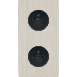 Switch plate 'M' brushed...