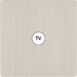 Switch plate 'M' brushed...