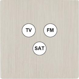 Switch plate 'M' brushed...