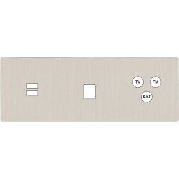 Switch plate 'M' brushed...