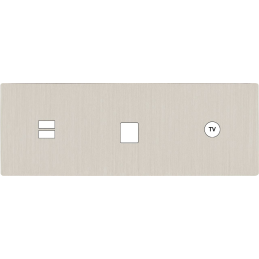 Switch plate 'M' brushed...