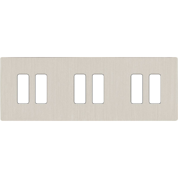 Switch plate 'M' brushed...