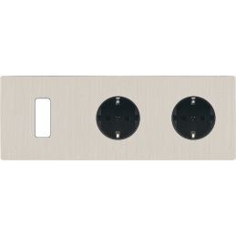 Switch plate 'M' brushed...