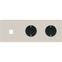 Switch plate 'M' brushed...