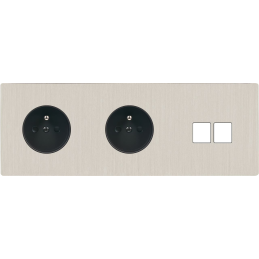 Switch plate 'M' brushed...