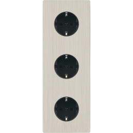 Switch plate 'M' brushed...